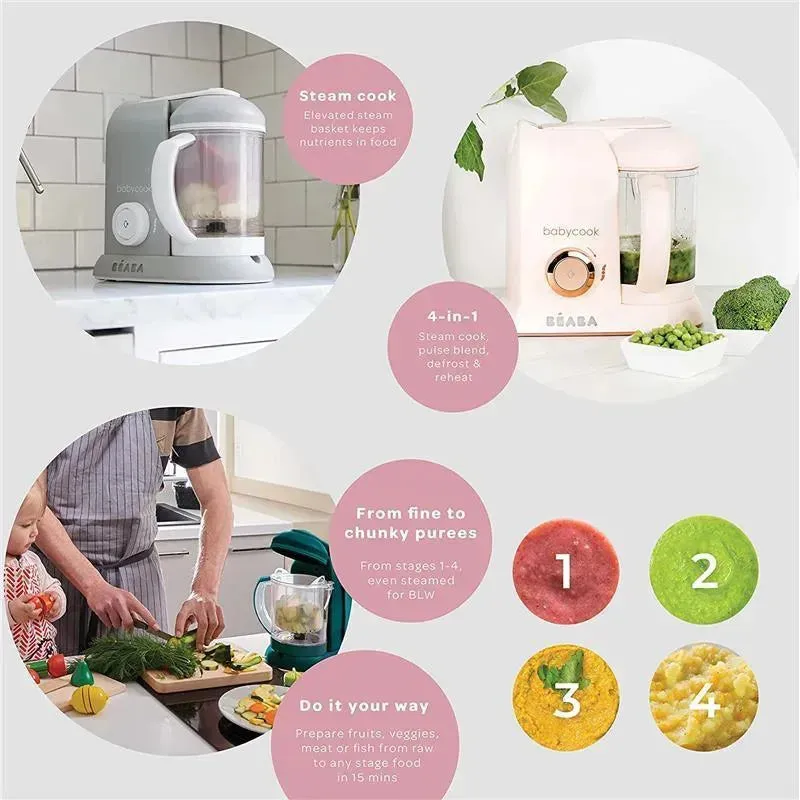 Beaba - Babycook Solo 4 in 1 Baby Food Maker, Cloud - Image 4