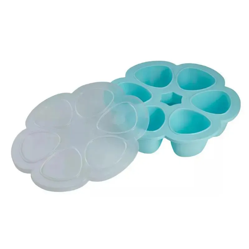 Beaba - Multiportions Silicone Baby Food Storage Container, Rain - Image 3