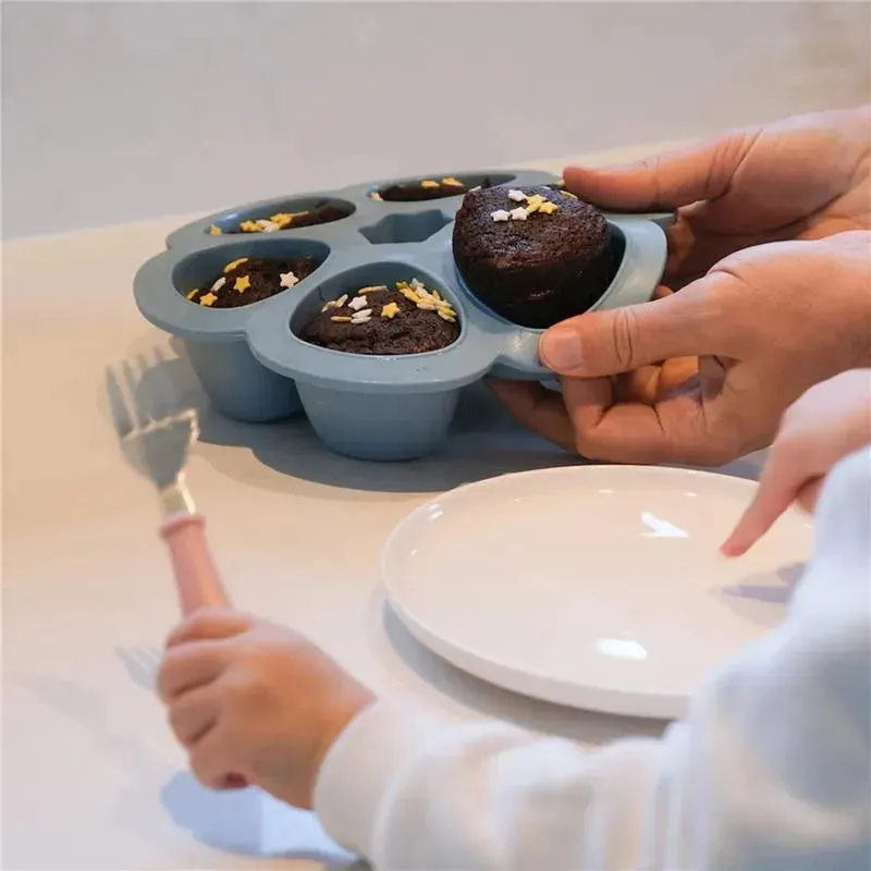 Beaba - Multiportions Silicone Baby Food Storage Container, Rain - Image 5
