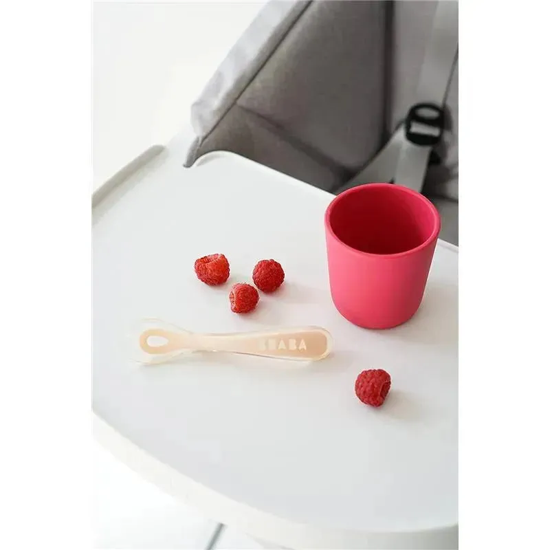 Beaba - Self-Feeding Silicone Spoon, Pink - Image 2