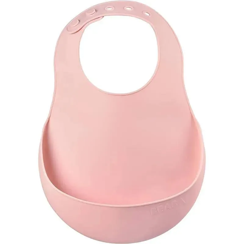 Beaba - Silicone Baby Bib, Rose
