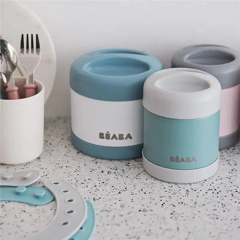 Beaba - 10Oz Stainless Steel Insulated Food Jar, Eucalyptus - Image 5