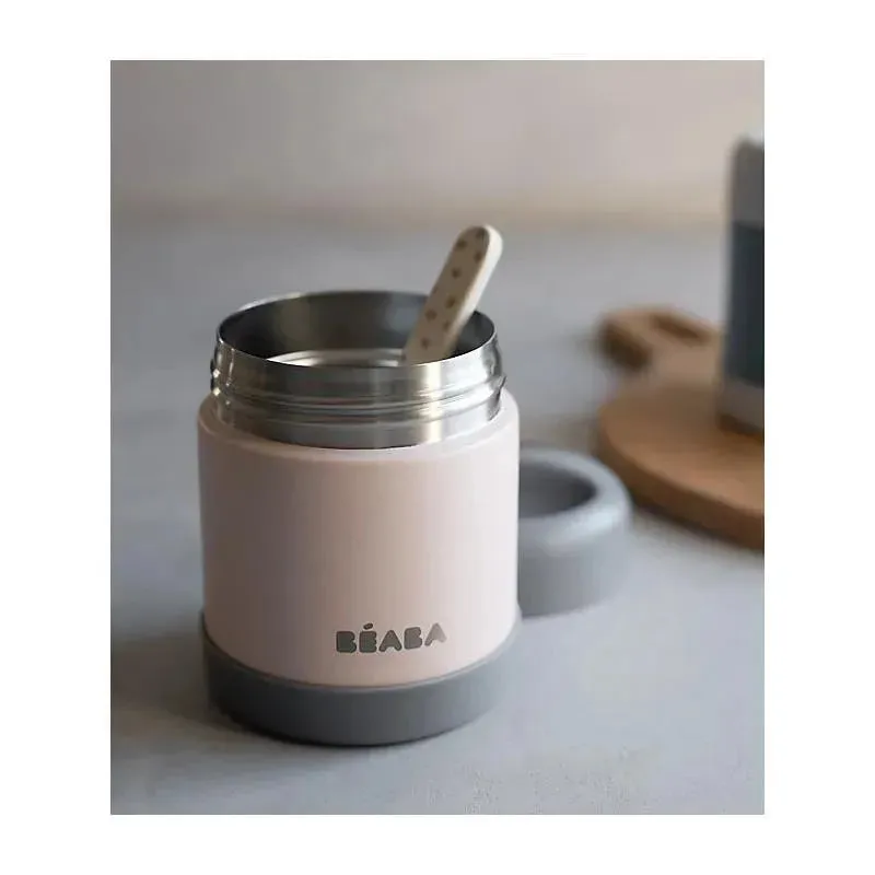 Beaba - 10Oz Stainless Steel Insulated Food Jar, Rose - Image 3