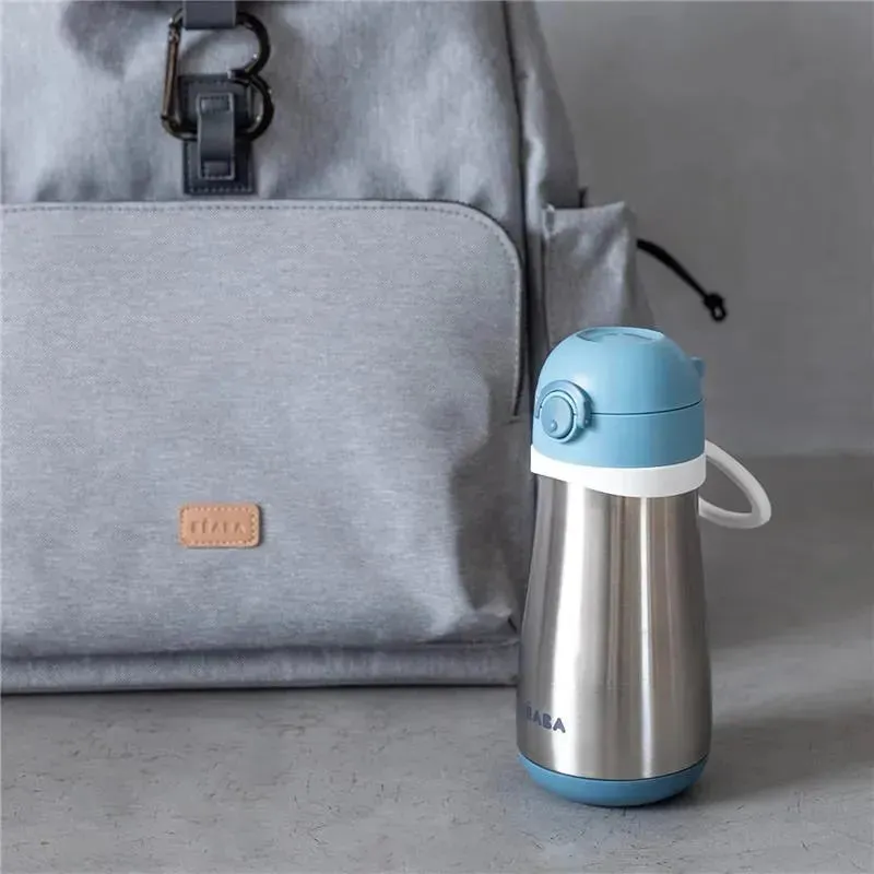 Beaba - Stainless Steel Kids Water Bottle, Rain - Image 6
