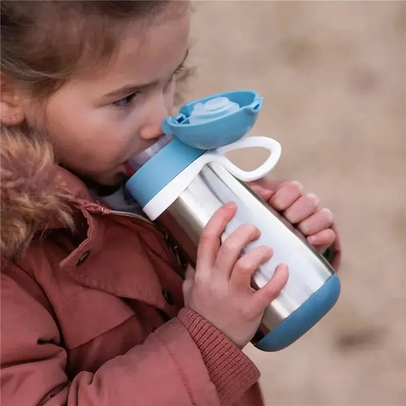 Beaba - Stainless Steel Kids Water Bottle, Rain - Image 7