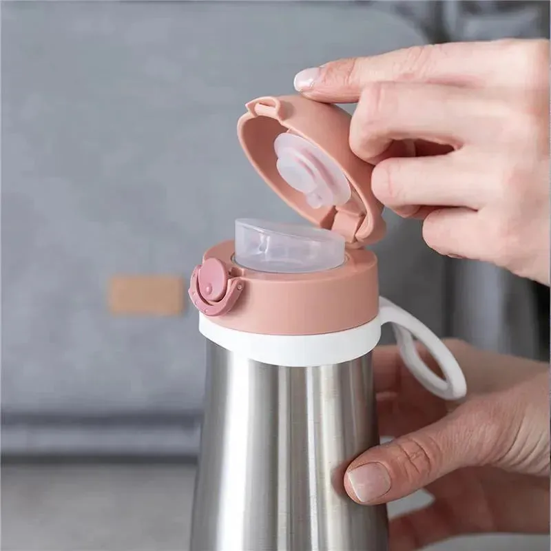 Beaba - Stainless Steel Kids Water Bottle, Rose - Image 4