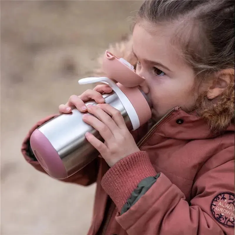 Beaba - Stainless Steel Kids Water Bottle, Rose - Image 5