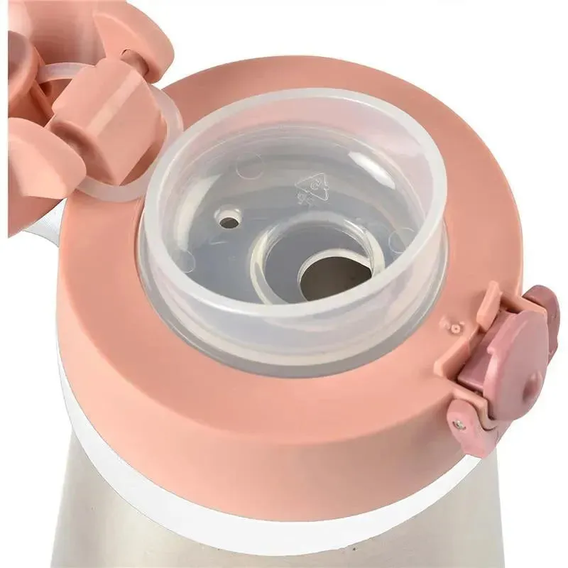Beaba - Stainless Steel Kids Water Bottle, Rose - Image 6