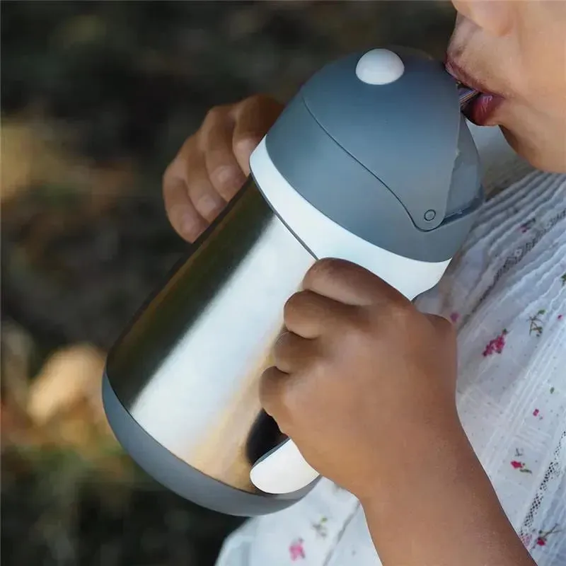 Beaba - Stainless Steel Straw Sippy Cup, Charcoal - Image 6