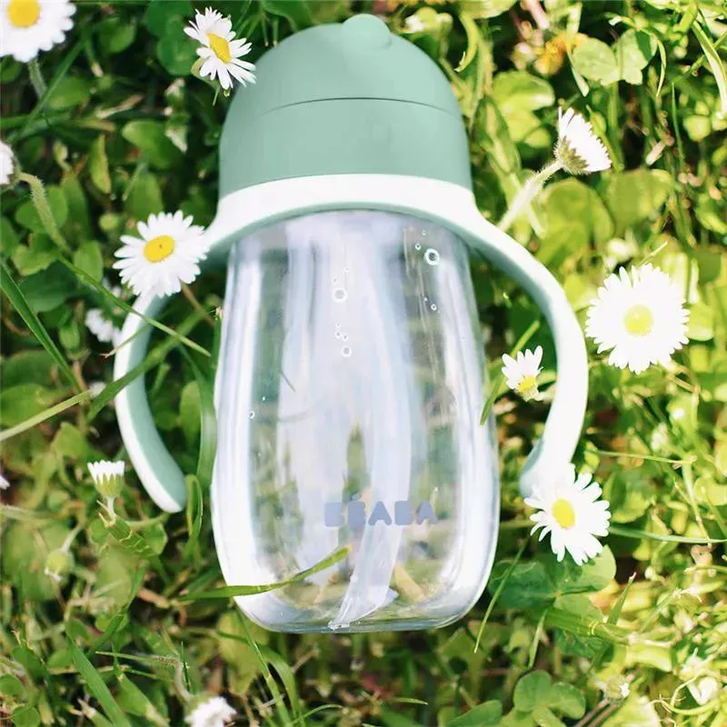 Beaba - Straw Sippy Cup, Sage - Image 3