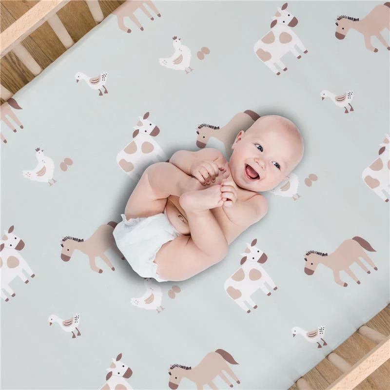 Bedtime Originals - 3Pk Farmyard Friends Infant Baby Nursery Crib Bedding Set - Image 4