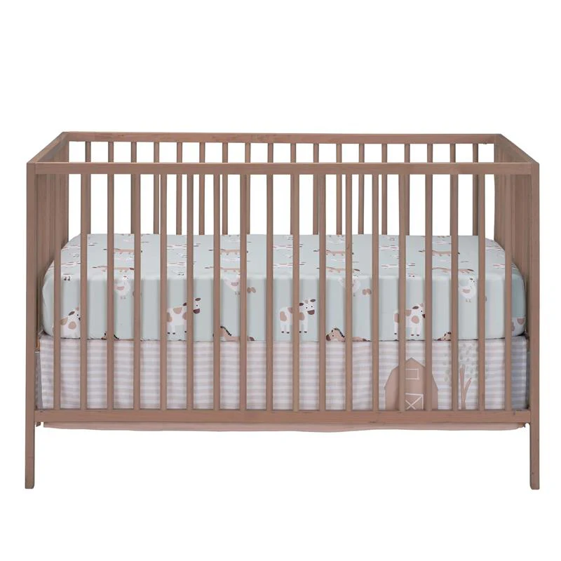 Bedtime Originals - Farmyard Friends Sage Green Baby Nursery Fitted Crib Sheet - Image 5