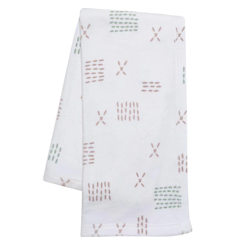 Bedtime Originals - Farmyard Friends Soft White Fleece Baby Blanket