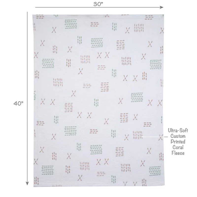 Bedtime Originals - Farmyard Friends Soft White Fleece Baby Blanket - Image 3