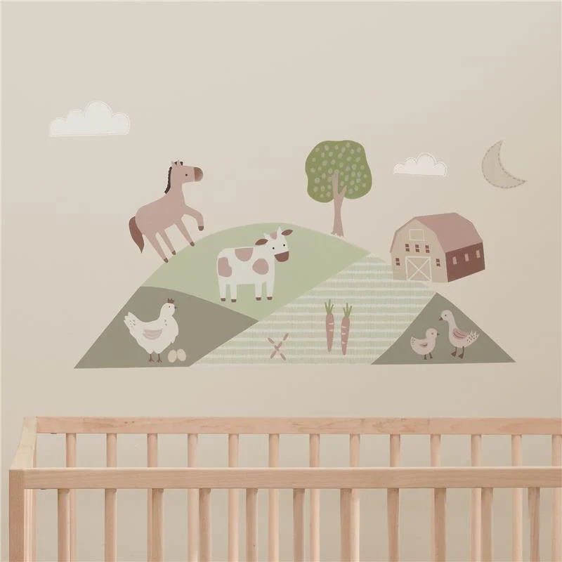 Bedtime Originals - Farmyard Friends Wall Decals/Stickers, Horse/Cow/Barn - Image 3