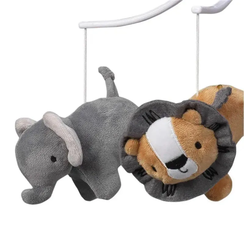 Bedtime Originals Jungle Fun Musical Baby Crib Mobile, Lion/Elephant - Image 2