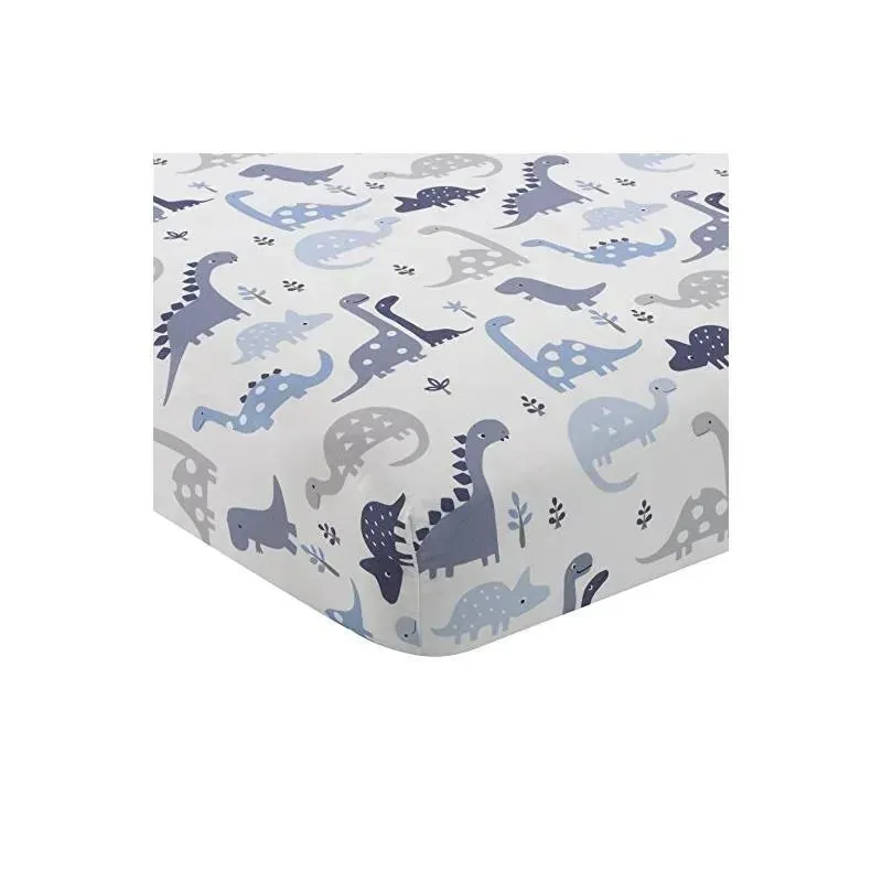 Bedtime Originals Roar Dinosaur 3 Piece Crib Bedding Set, Blue/Gray - Image 2