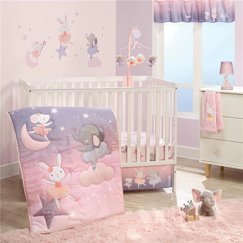 Bedtime Originals - Tiny Dancer Ballet Animals Window Valance Pink/Purple - Image 3