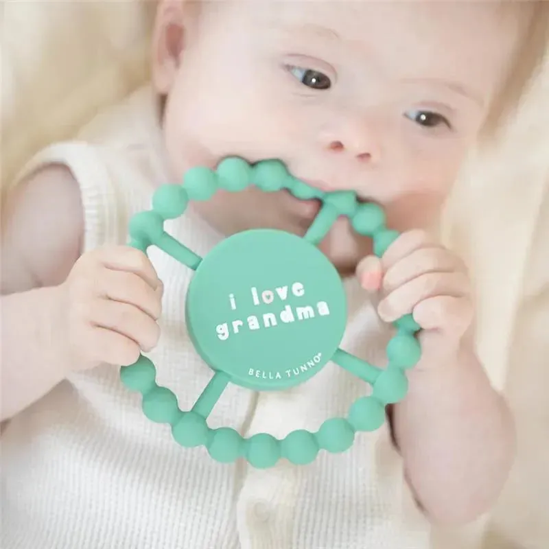 Bella Tunno - Happy Teether, Soft & Easy Grip Baby Teether Toy, Non-Toxic and BPA Free, I Love Grandma - Image 2