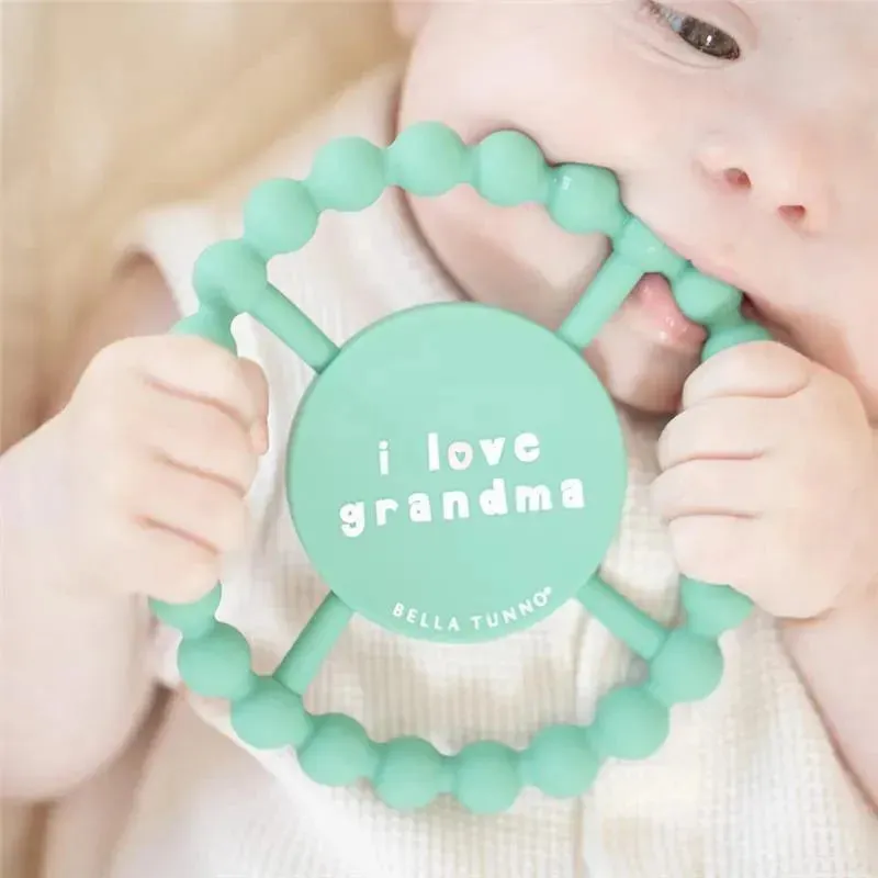 Bella Tunno - Happy Teether, Soft & Easy Grip Baby Teether Toy, Non-Toxic and BPA Free, I Love Grandma - Image 6