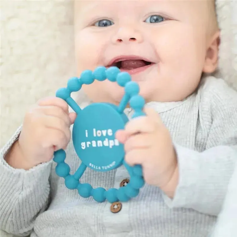 Bella Tunno - Happy Teether, Soft & Easy Grip Baby Teether Toy, Non-Toxic and BPA Free, I Love Grandpa - Image 2