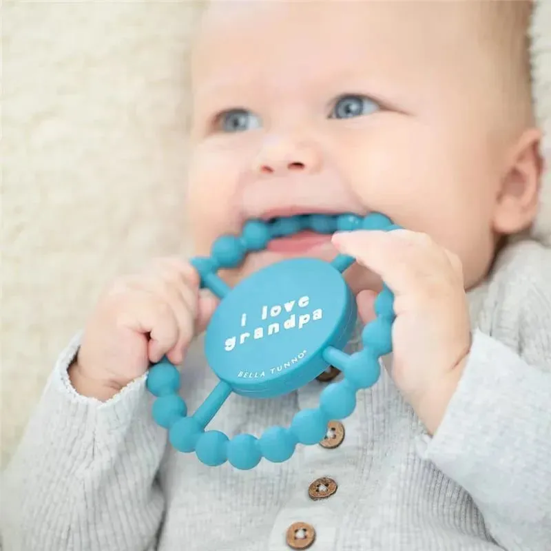 Bella Tunno - Happy Teether, Soft & Easy Grip Baby Teether Toy, Non-Toxic and BPA Free, I Love Grandpa - Image 5