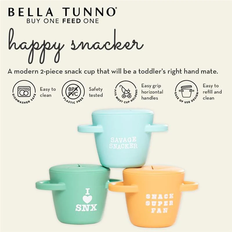 Bella Tunno Snack Cups for Toddlers, Silicone Spill Proof Food Container with Lid - Image 3