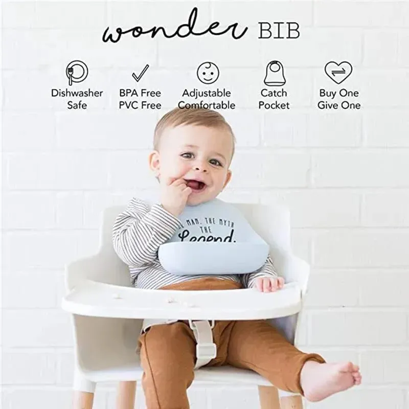 Bella Tunno - Wonder Bib, Silicone Baby Bib for Girls & Boys, Non-toxic BPA Free Soft Silicone Bib, I Love Mom - Image 4