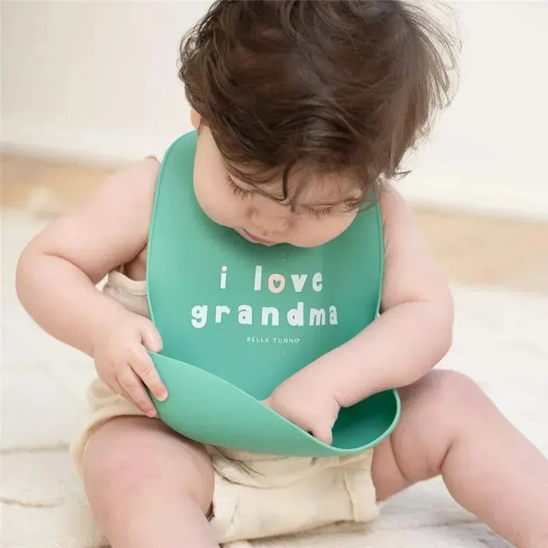 Bella Tunno - Wonder Bib, Silicone Baby Bib, Non-toxic BPA Free, I Love Grandma - Image 2