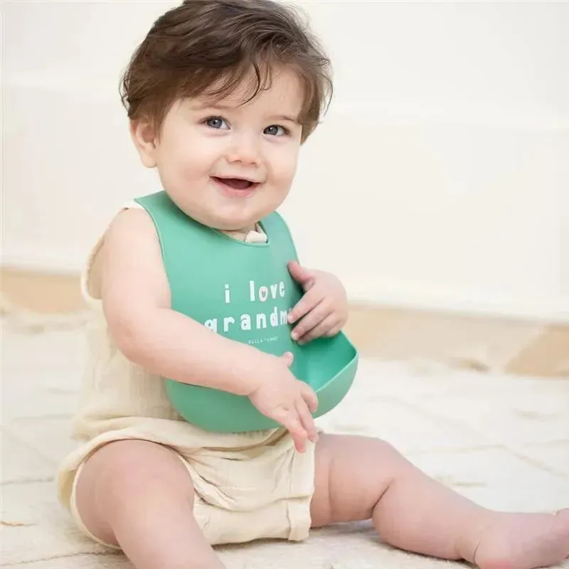Bella Tunno - Wonder Bib, Silicone Baby Bib, Non-toxic BPA Free, I Love Grandma - Image 4
