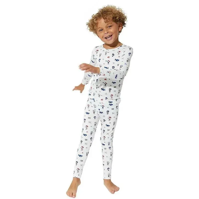 Bellabu Bear - Baby Boys Pirate Long Sleeve Shirt & Pants Pajama Set - Image 2