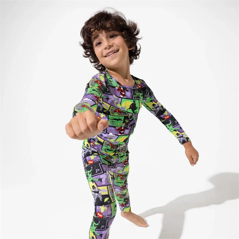 Bellabu Bear - Batman Baddies Bamboo Kids Pajamas - Image 3