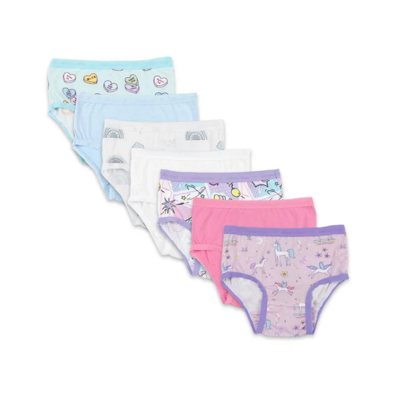 Bellabu Bear - Enchanted Girl's Bamboo Underwear 7-Pack, 2/3T