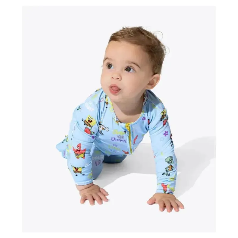 Bellabu Bear - Good Vibes Bamboo Convertible Footie Spongebob Squarepants - Image 3
