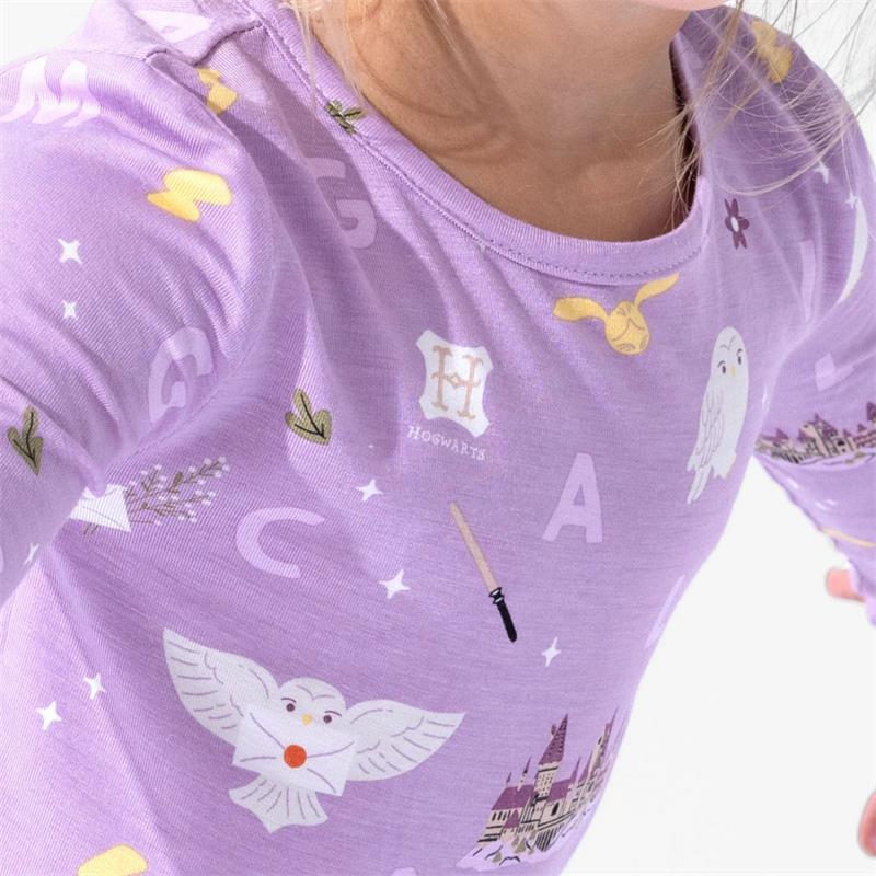 Bellabu Bear - Harry Potter Hedwig's Magical Mail Bamboo Kids Pajamas - Image 2