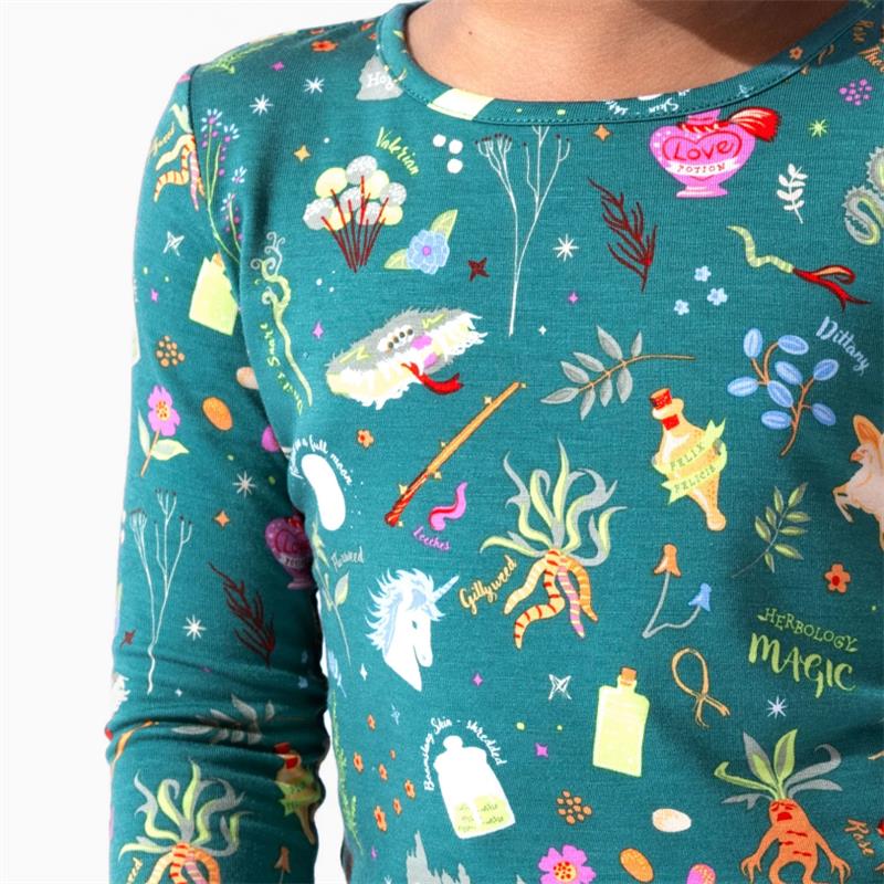 Bellabu Bear - Harry Potter Mandrakes & Herbs Bamboo Kids Pajamas - Image 3