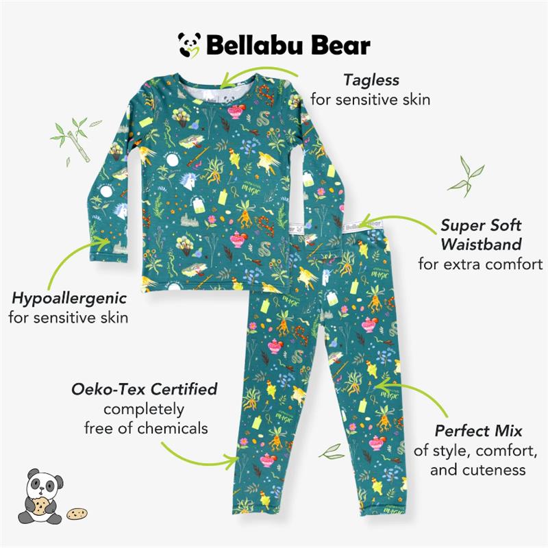 Bellabu Bear - Harry Potter Mandrakes & Herbs Bamboo Kids Pajamas - Image 4