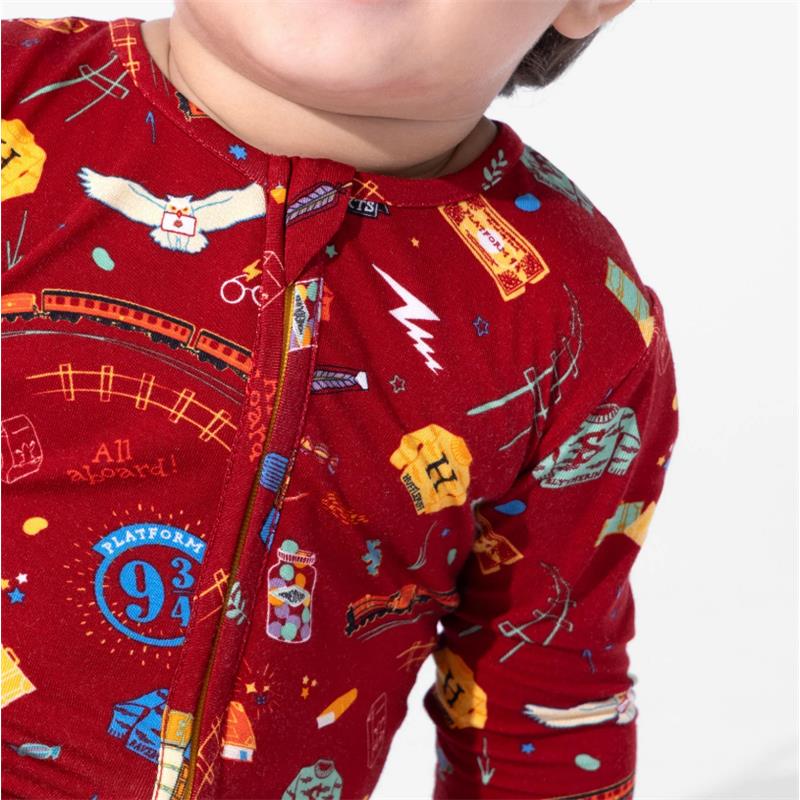 Bellabu Bear - Hogwarts Express Bamboo Convertible Footie - Image 2