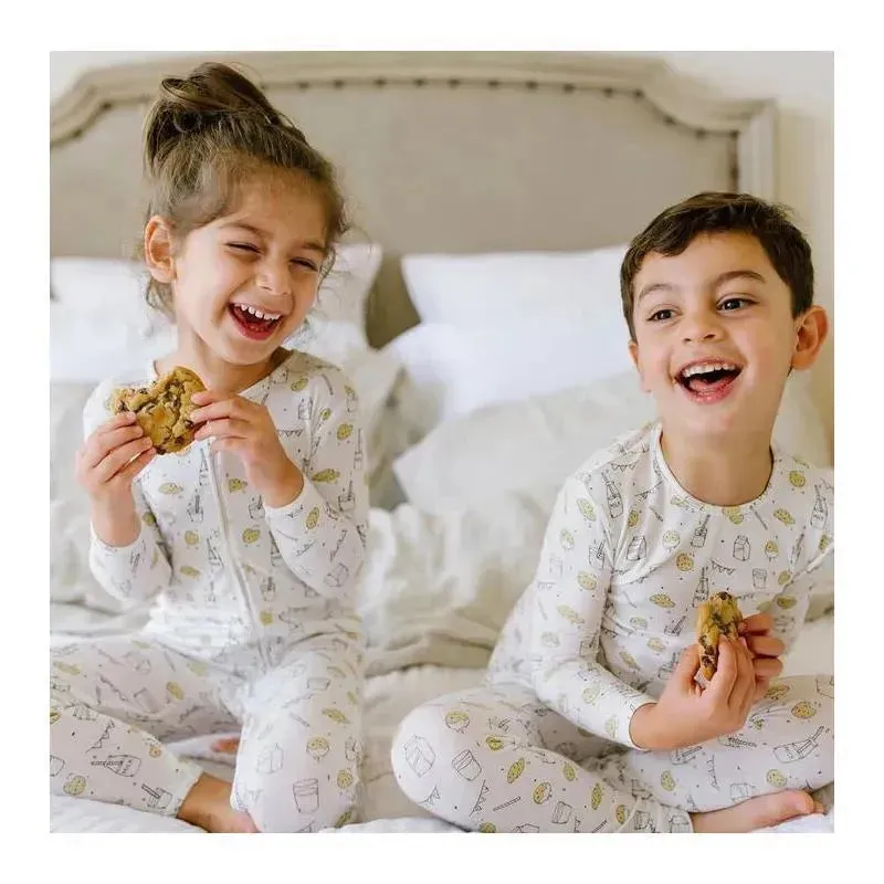 Bellabu Bear - Milk and Cookies Kids Bamboo Pajamas - Image 2