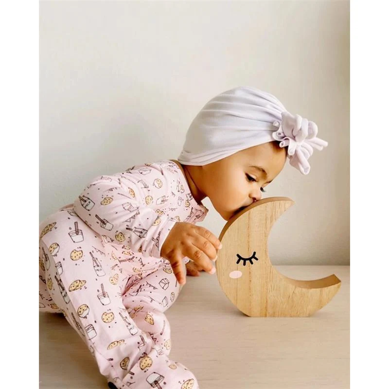 Bellabu Bear - Milk And Cookies Pink Kids Bamboo Pajamas - Image 3