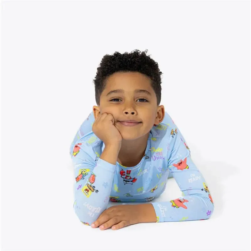 Bellabu Bear - Spongebob Squarepants, Good Vibes Bamboo Kids Pajamas - Image 5