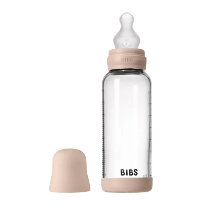 Bibs - Baby 8Oz Silicone Glass Bottle With Bumper Blush