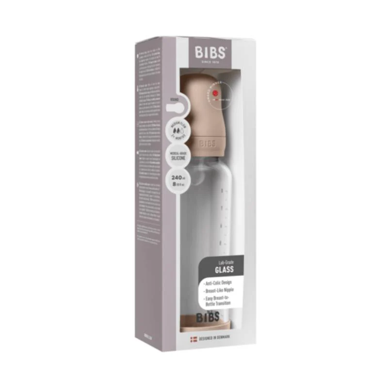 Bibs - Baby 8Oz Silicone Glass Bottle With Bumper Blush - Image 2