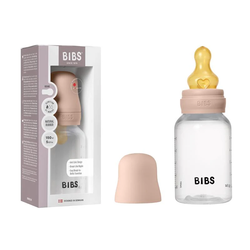 Bibs - Baby Plastic Bottle With Latex Nipple 150Ml, Blush
