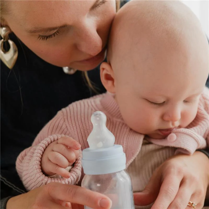 Bibs - Baby Plastic Bottle With Silicone Nipple 150Ml, Baby Blue - Image 5