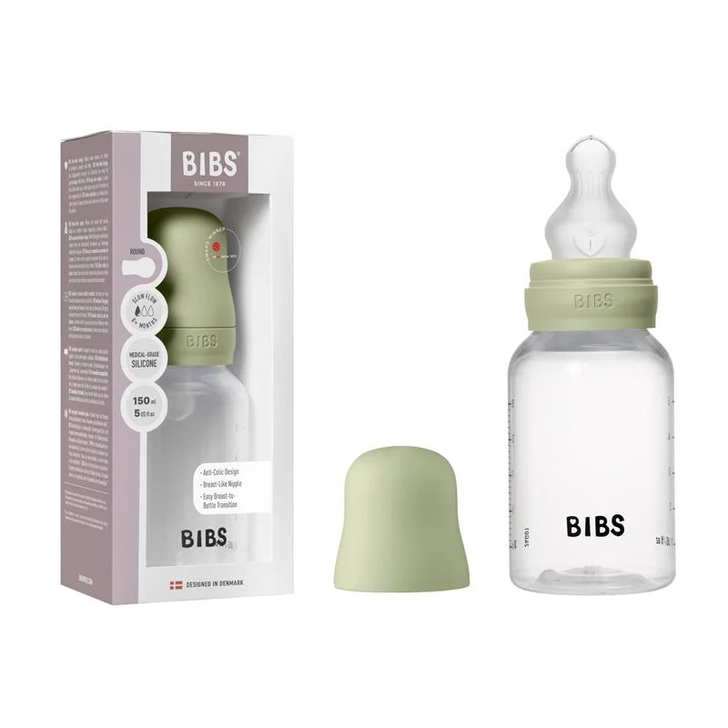 Bibs - Baby Plastic Bottle With Silicone Nipple 150Ml, Sage