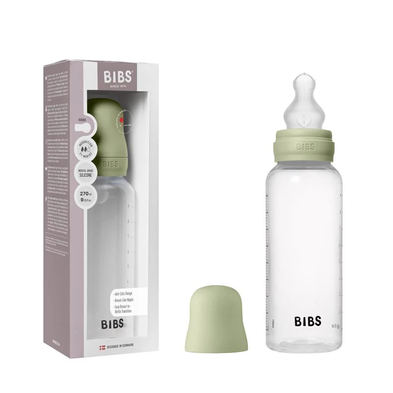 Bibs - Baby Plastic Bottle With Silicone Nipple 270Ml, Sage