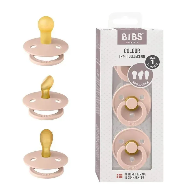 Bibs - Pacifiers 0-6 Months, 3-Pack Soothers, BPA-Free Symmetrical Nipple, Blush
