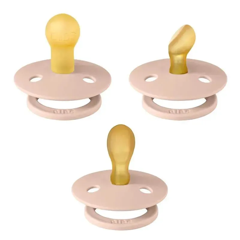 Bibs - Pacifiers 0-6 Months, 3-Pack Soothers, BPA-Free Symmetrical Nipple, Blush - Image 3