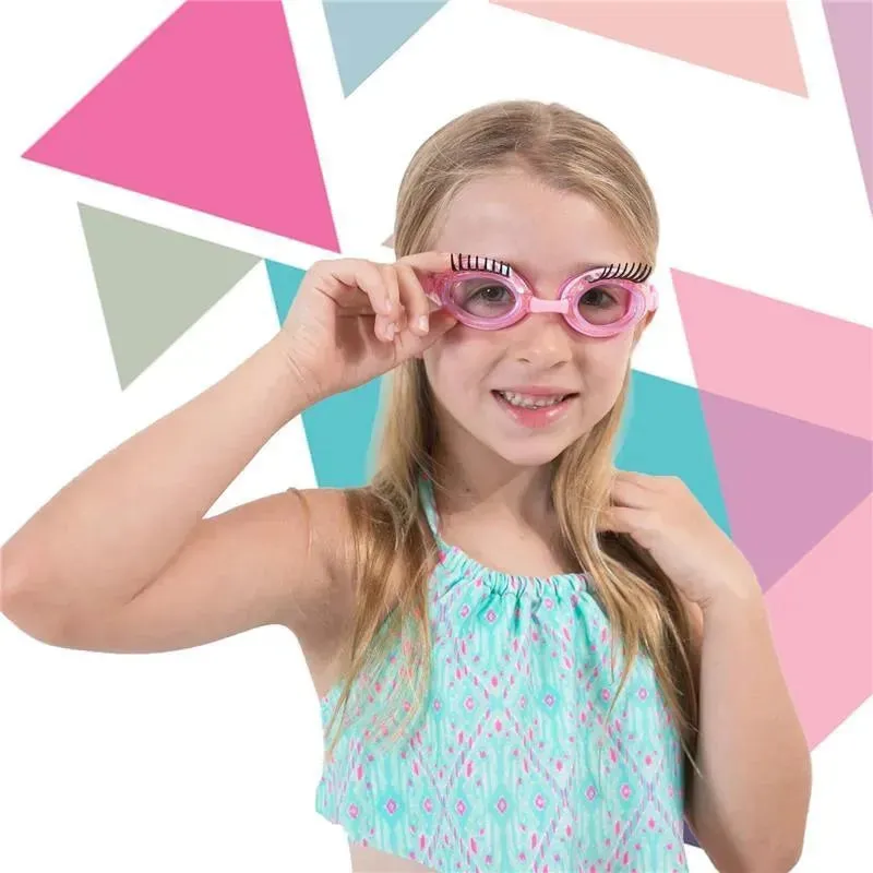 Bling 2O - Girls' Glam Splash Lash Swimming Goggles with UV Protection, Ages 3+, Pink - Image 4